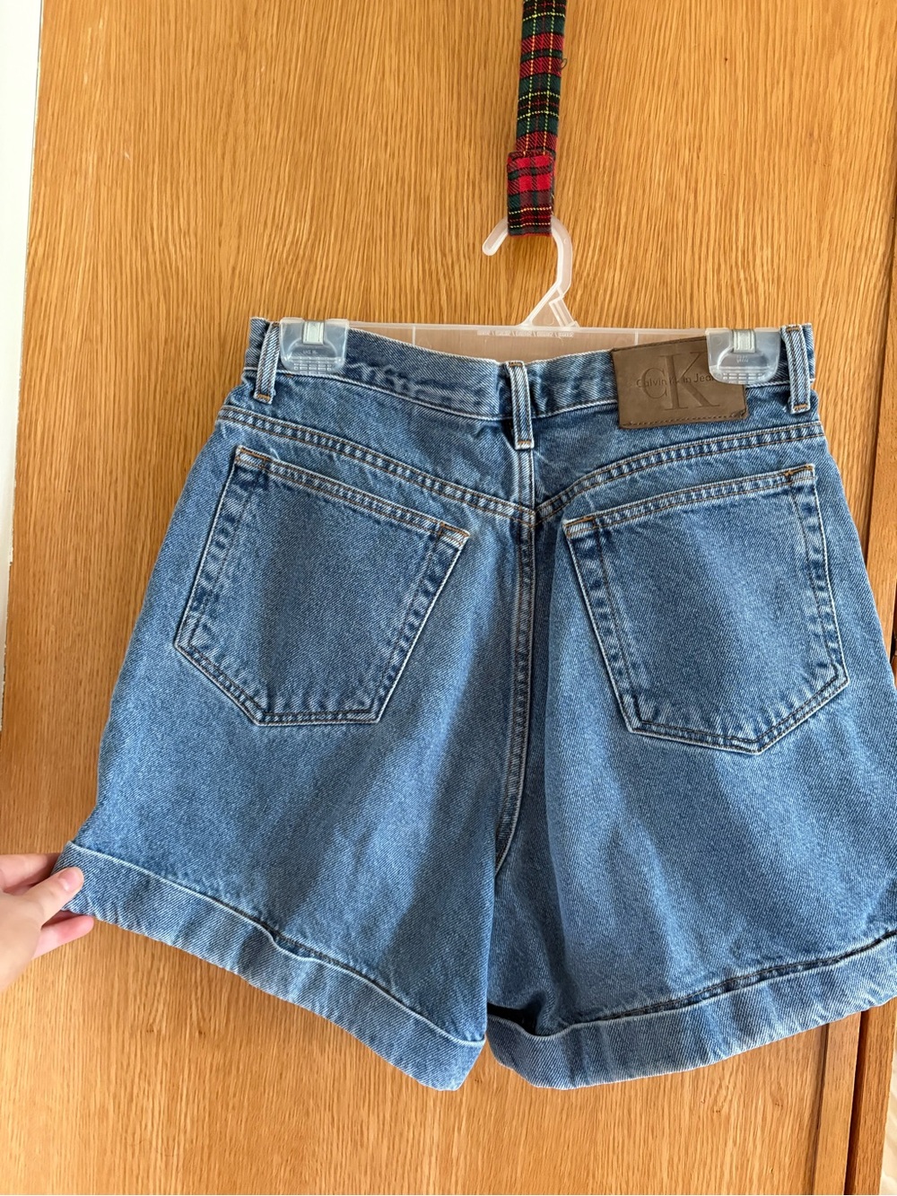 Calvin Klein Blue Denim High-Rise Women's Shorts